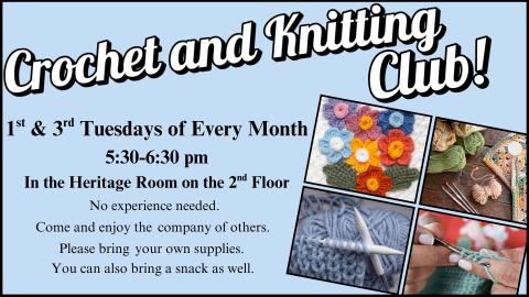 crochet and knitting club graphic
