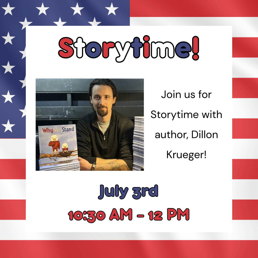Storytime! with Dillon Krueger 10:30am to 12pm